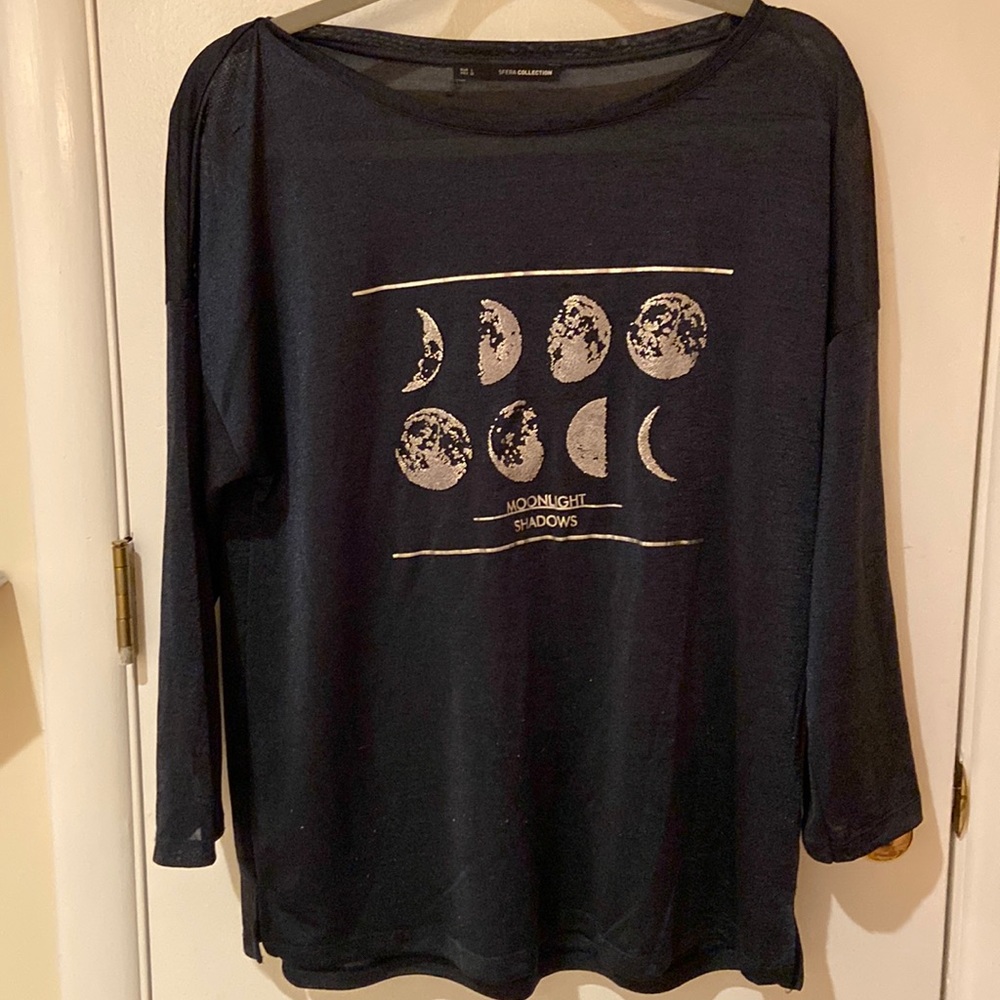 SFERA Collection midnight blue long sleeve shirt.